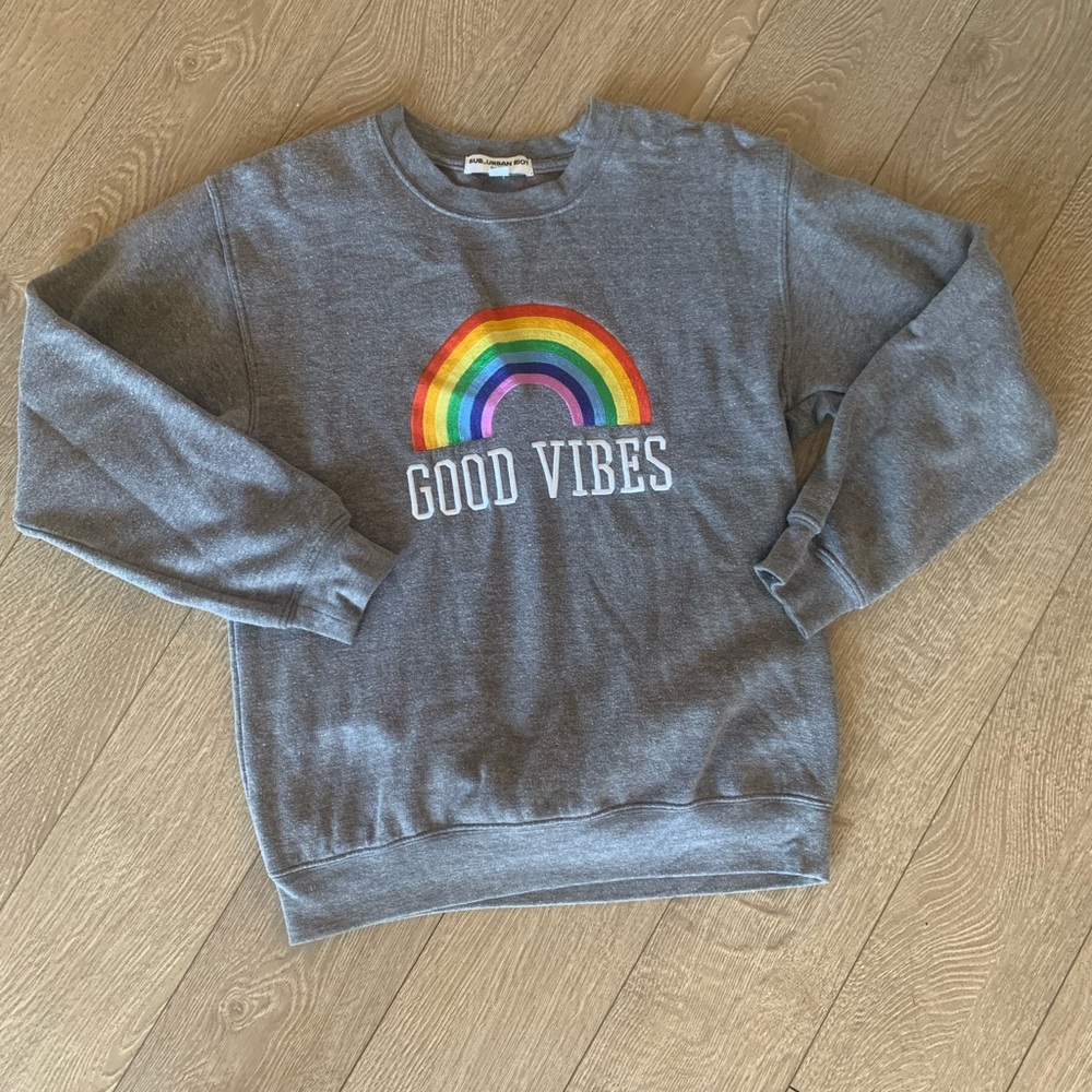 Good Vibes Rainbow Sweatshirt 🌈